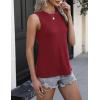 Zeagoo Womens 2026 Tank Tops Casual Crewneck Sleeveless T Shirts Loose Fit Summer Tunic Blouse(1-wine Red)