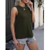 Zeagoo Womens 2026 Tank Tops Casual Crewneck Sleeveless T Shirts Loose Fit Summer Tunic Blouse(2 Pack-army Green and Black)