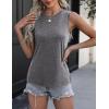Zeagoo Womens 2026 Tank Tops Casual Crewneck Sleeveless T Shirts Loose Fit Summer Tunic Blouse(2 Pack-dark Grey and Black)