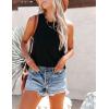 Zeagoo Womens 2026 Tank Tops Casual Crewneck Sleeveless T Shirts Loose Fit Summer Tunic Blouse(Black)
