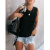 Zeagoo Womens 2026 Tank Tops Casual Crewneck Sleeveless T Shirts Loose Fit Summer Tunic Blouse(Black)