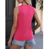 Zeagoo Womens 2026 Tank Tops Casual Crewneck Sleeveless T Shirts Loose Fit Summer Tunic Blouse(Hot Pink)