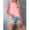 Zeagoo Womens 2026 Tank Tops Casual Crewneck Sleeveless T Shirts Loose Fit Summer Tunic Blouse(Pink and White)