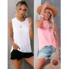 Zeagoo Womens 2026 Tank Tops Casual Crewneck Sleeveless T Shirts Loose Fit Summer Tunic Blouse(Pink and White)