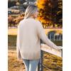 Zeagoo Women’s Cardigan 2025 Fall Winter Open Front Oversized Button V Neck Loose Soft Knit Sweater(Apricot)