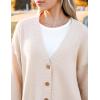 Zeagoo Women’s Cardigan 2025 Fall Winter Open Front Oversized Button V Neck Loose Soft Knit Sweater(Apricot)