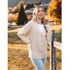 Zeagoo Women’s Cardigan 2025 Fall Winter Open Front Oversized Button V Neck Loose Soft Knit Sweater(Apricot)
