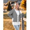 Zeagoo Women’s Cardigan 2025 Fall Winter Open Front Oversized Button V Neck Loose Soft Knit Sweater(Black Stripe)