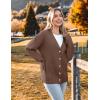 Zeagoo Women’s Cardigan 2025 Fall Winter Open Front Oversized Button V Neck Loose Soft Knit Sweater(Coffee)