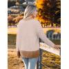 Zeagoo Women’s Cardigan 2025 Fall Winter Open Front Oversized Button V Neck Loose Soft Knit Sweater(Khaki Stripe)