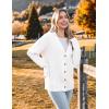 Zeagoo Women’s Cardigan 2025 Fall Winter Open Front Oversized Button V Neck Loose Soft Knit Sweater(White)