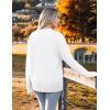 Zeagoo Women’s Cardigan 2025 Fall Winter Open Front Oversized Button V Neck Loose Soft Knit Sweater(White)
