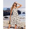 Zeagoo Womens Casual Dress for Summer Tank Dress Loose Flowy Beach Dress with Pockets Hankerchief Flare Midi Sundress 2026(Beige Sf239)