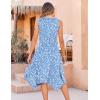 Zeagoo Womens Casual Dress for Summer Tank Dress Loose Flowy Beach Dress with Pockets Hankerchief Flare Midi Sundress 2026(Blue Xh41)