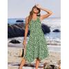 Zeagoo Womens Casual Dress for Summer Tank Dress Loose Flowy Beach Dress with Pockets Hankerchief Flare Midi Sundress 2026(Green Jh560)