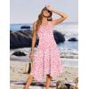 Zeagoo Womens Casual Dress for Summer Tank Dress Loose Flowy Beach Dress with Pockets Hankerchief Flare Midi Sundress 2026(Leopard Print)