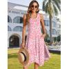 Zeagoo Womens Casual Dress for Summer Tank Dress Loose Flowy Beach Dress with Pockets Hankerchief Flare Midi Sundress 2026(Leopard Print)