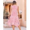 Zeagoo Womens Casual Dress for Summer Tank Dress Loose Flowy Beach Dress with Pockets Hankerchief Flare Midi Sundress 2026(Leopard Print)