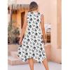 Zeagoo Womens Casual Dress for Summer Tank Dress Loose Flowy Beach Dress with Pockets Hankerchief Flare Midi Sundress 2026(White Sf196)