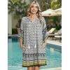 Zeagoo Womens Casual Summer Dress Boho Beach Dresses Tassel Tie Neck 2026 Floral Cover Up Spring 3/4 Sleeve Mini Sundress(Boho)