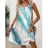 Zeagoo Womens Casual Summer Dresses 2025 Boho Sleeveless Sundresses with Pockets Pleated Beach Floral T Shirt Dresses(Blue-printed)