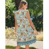 Zeagoo Womens Casual Summer Dresses 2025 Boho Sleeveless Sundresses with Pockets Pleated Beach Floral T Shirt Dresses(Floral-printed-07)