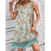Zeagoo Womens Casual Summer Dresses 2025 Boho Sleeveless Sundresses with Pockets Pleated Beach Floral T Shirt Dresses(Floral-printed-07)
