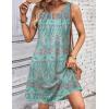 Zeagoo Womens Casual Summer Dresses 2025 Boho Sleeveless Sundresses with Pockets Pleated Beach Floral T Shirt Dresses(Printed-03)