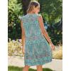 Zeagoo Womens Casual Summer Dresses 2025 Boho Sleeveless Sundresses with Pockets Pleated Beach Floral T Shirt Dresses(Printed-03)