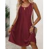 Zeagoo Womens Casual Summer Dresses 2025 Boho Sleeveless Sundresses with Pockets Pleated Beach Floral T Shirt Dresses(Wine Red)