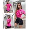 Zeagoo Womens Casual T Shirts for Summer 2025 Short Sleeve Crewneck Tunic Shirts Floral Print Tops Pleated Dressy Blouse(Red Floral)
