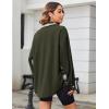 Zeagoo Womens Corduroy Flannel Shacket Jacket Casual Plaid Button Down Shirts Long Sleeve Fall Tops with Pockets(Army Green)