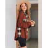 Zeagoo Womens Corduroy Flannel Shacket Jacket Casual Plaid Button Down Shirts Long Sleeve Fall Tops with Pockets(Terracotta)