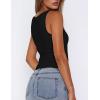 Zeagoo Women’s Double Lined Square Neck Tank Top Sleeveless Basic Crop Tops Trendy Going Out Tops(Black)