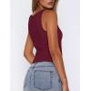 Zeagoo Women’s Double Lined Square Neck Tank Top Sleeveless Basic Crop Tops Trendy Going Out Tops(Burgundy)