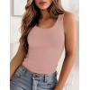 Zeagoo Women’s Double Lined Square Neck Tank Top Sleeveless Basic Crop Tops Trendy Going Out Tops(Mauve Pink)