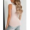 Zeagoo Women’s Double Lined V Neck Tank Tops Summer Slim Fit Basic Sleeveless Shirts Cute Trendy Going Out Tops(Champagne)