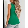 Zeagoo Women’s Double Lined V Neck Tank Tops Summer Slim Fit Basic Sleeveless Shirts Cute Trendy Going Out Tops(Green)