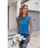 Zeagoo Women’s Lace Cap Sleeve Tank Top(Royal Blue)