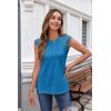 Zeagoo Women’s Lace Cap Sleeve Tank Top(Royal Blue)