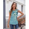 Zeagoo Women’s Lace Cap Sleeve Tank Top(White Flower)
