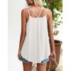 Zeagoo Womens Loose Tank Tops Flowy Backless Camis Tanks Shirt, 2-White, Medium, Tanks