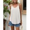 Zeagoo Womens Loose Tank Tops Flowy Backless Camis Tanks Shirt, 2-White, Medium, Tanks