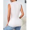 Zeagoo Womens Mock Turtleneck Tank Tops 2026 Slim Fitted Sleeveless Top Stretchy Basic Casual Layer Tee Shirts(A-white)