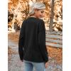 Zeagoo Women’s Oversized Button Cardigan Sweaters 2026 Fall Open Front Lightweight Cardigans V Neck Loose Knit Outwear(Black)