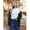 Zeagoo Women’s Oversized Button Cardigan Sweaters 2026 Fall Open Front Lightweight Cardigans V Neck Loose Knit Outwear(Black)