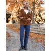 Zeagoo Women’s Oversized Button Cardigan Sweaters 2026 Fall Open Front Lightweight Cardigans V Neck Loose Knit Outwear(Coffee)