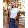 Zeagoo Women’s Oversized Button Cardigan Sweaters 2026 Fall Open Front Lightweight Cardigans V Neck Loose Knit Outwear(Coffee)