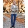 Zeagoo Women’s Oversized Button Cardigan Sweaters 2026 Fall Open Front Lightweight Cardigans V Neck Loose Knit Outwear(Light Grey)