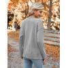 Zeagoo Women’s Oversized Button Cardigan Sweaters 2026 Fall Open Front Lightweight Cardigans V Neck Loose Knit Outwear(Light Grey)